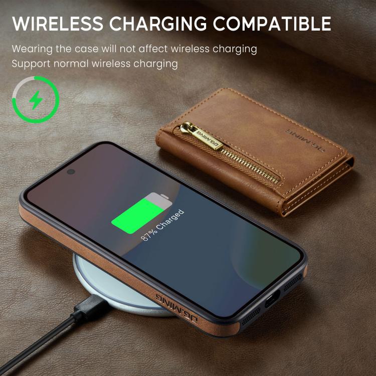 For Google Pixel 10 / Pixel 10 Pro DG.MING M5 Series Zip RFID Multi Card Detachable Leather Phone Case