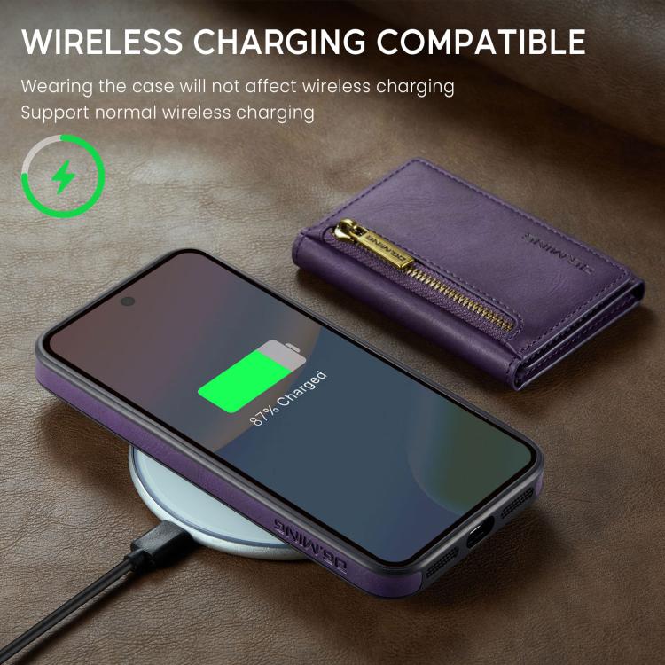 For Google Pixel 10 / Pixel 10 Pro DG.MING M5 Series Zip RFID Multi Card Detachable Leather Phone Case