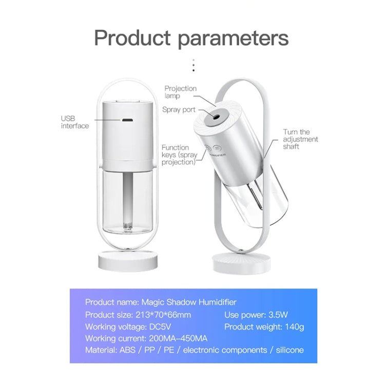 TOTU FGHD-005 Magic Shadow Series 500mAh Humidifier(White)