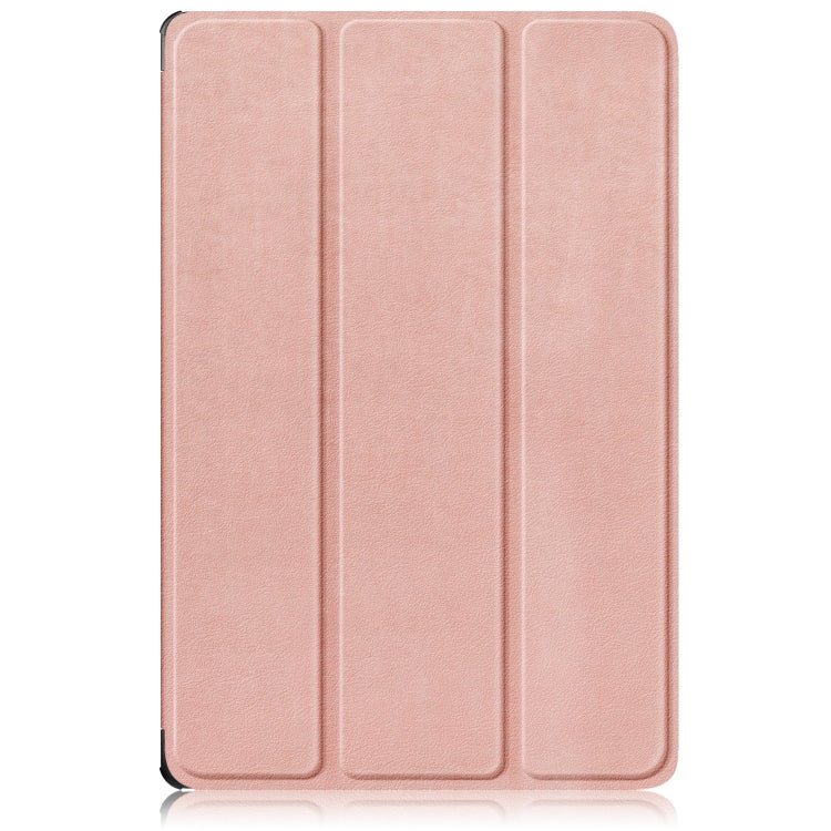 For Lenovo Tab P12 12.7 2025 Custer Texture 3-Fold Holder Leather Smart Tablet Case