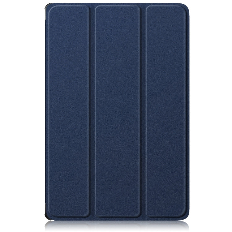 For Lenovo Tab P12 12.7 2025 Custer Texture 3-Fold Holder Leather Smart Tablet Case