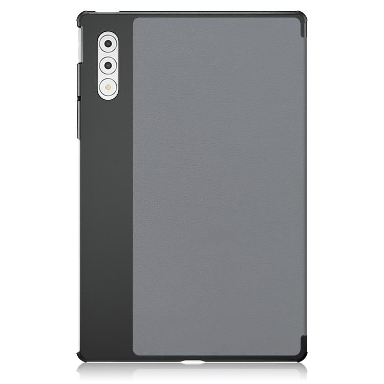 For Lenovo Yoga Tab Plus Custer Texture 3-Fold Holder Leather Smart Tablet Case
