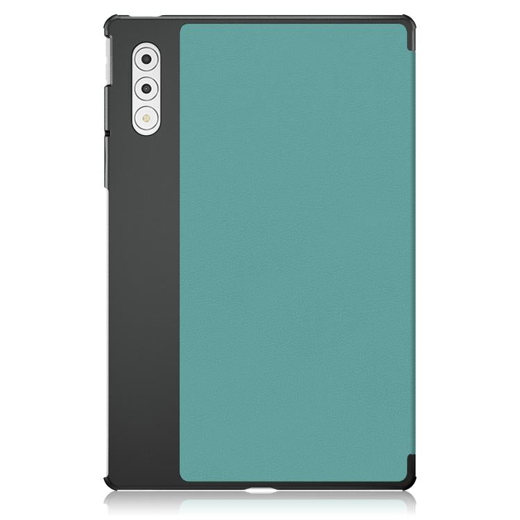 For Lenovo Yoga Tab Plus Custer Texture 3-Fold Holder Leather Smart Tablet Case