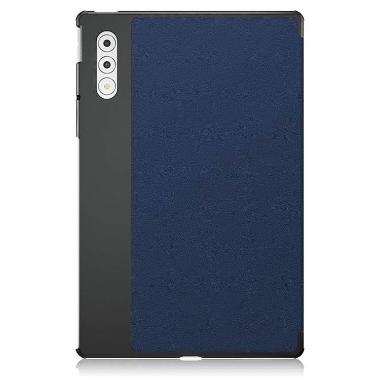 For Lenovo Yoga Tab Plus Custer Texture 3-Fold Holder Leather Smart Tablet Case