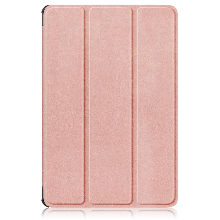 For Lenovo Tab 10.1 2025 Custer Texture 3-Fold Holder Leather Smart Tablet Case