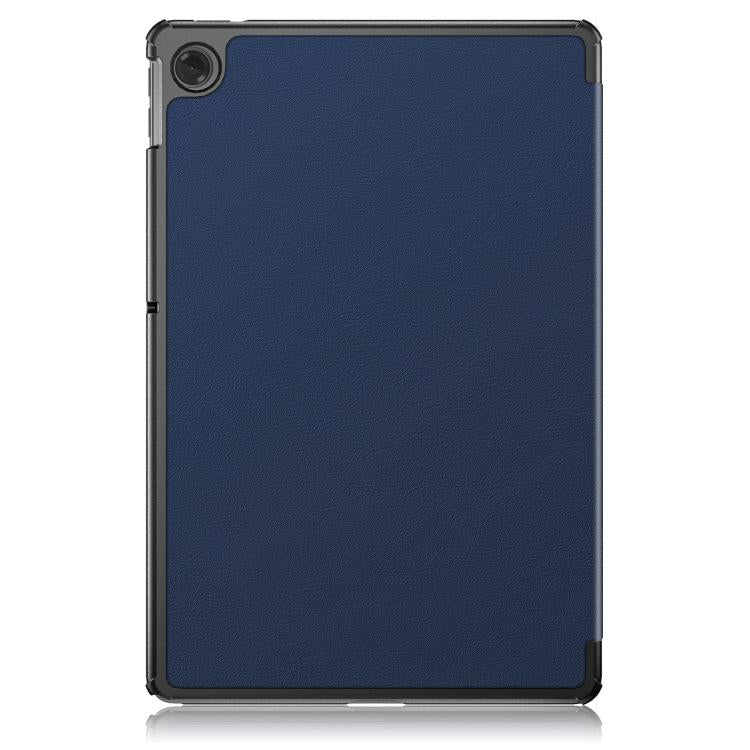 For Lenovo Tab 10.1 2025 Custer Texture 3-Fold Holder Leather Smart Tablet Case