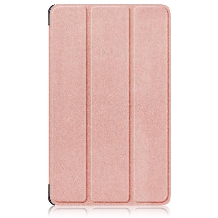 For Lenovo Tab One 8.7 / K9 2025 Custer Texture 3-Fold Holder Leather Smart Tablet Case