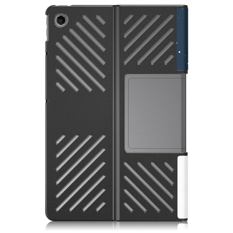 For Lenovo Tab Plus 11.5 TB351FU Custer Painted 3-Fold Holder Leather Smart Tablet Case