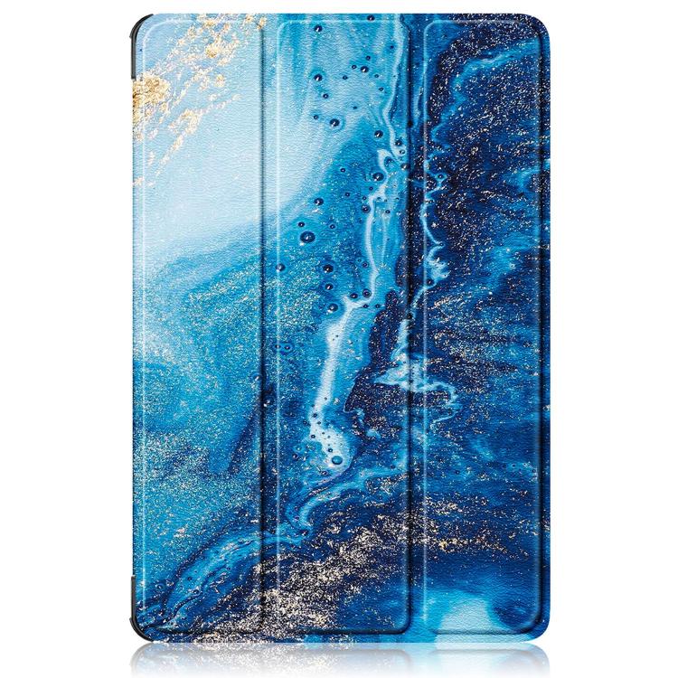 For Lenovo Tab Idea 11 /Xiaoxin Pad 2025 Custer Painted 3-Fold Holder Leather Smart Tablet Case
