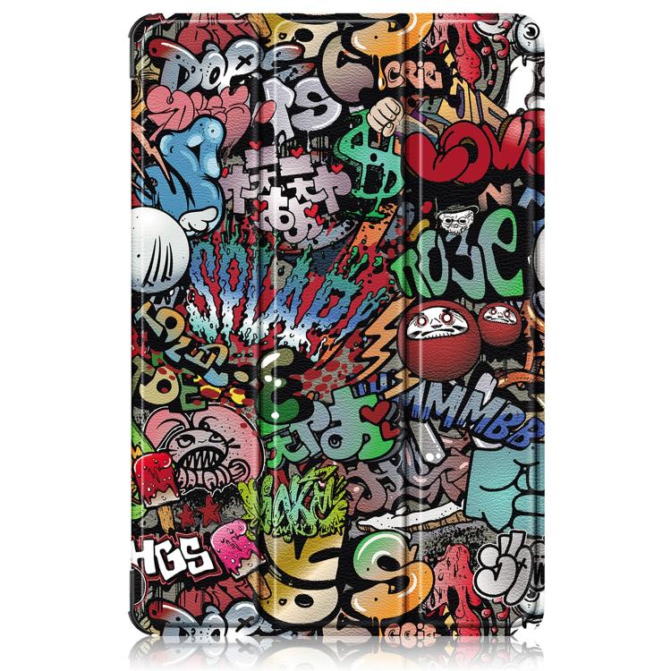 For Lenovo Tab Idea 11 /Xiaoxin Pad 2025 Custer Painted 3-Fold Holder Leather Smart Tablet Case
