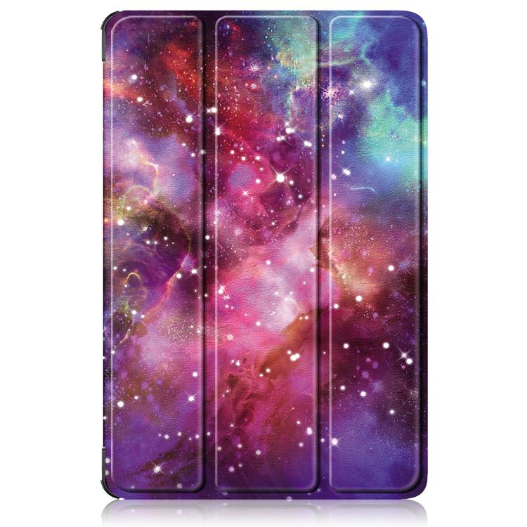 For Lenovo Tab Idea 11 /Xiaoxin Pad 2025 Custer Painted 3-Fold Holder Leather Smart Tablet Case