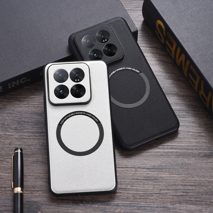 For Xiaomi 14T Pro PU MagSafe Magnetic Phone Case