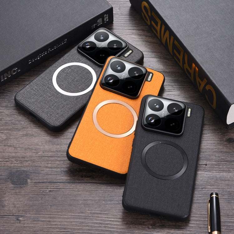 For Xiaomi 15 Pro CD Magsafe Magnetic Cloth Texture Phone Case