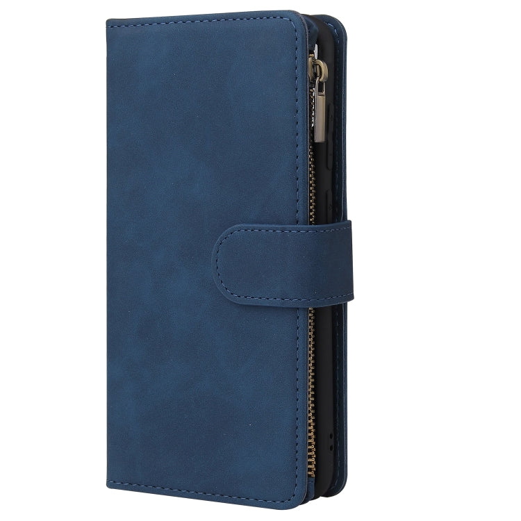 For Samsung Galaxy A11 EU Multifunctional Frosted Zipper Wallet Leather Phone Case
