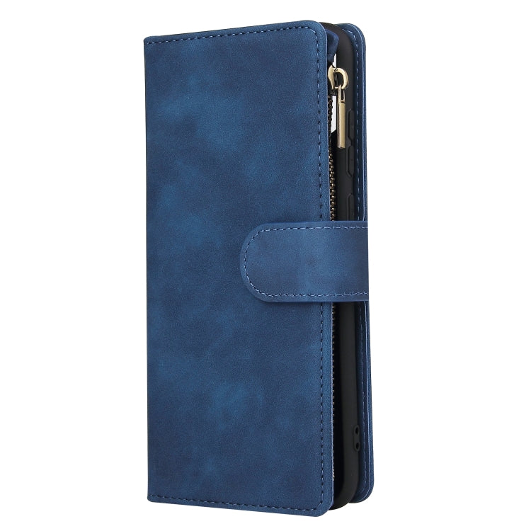 For Samsung Galaxy A11 US Multifunctional Frosted Zipper Wallet Leather Phone Case