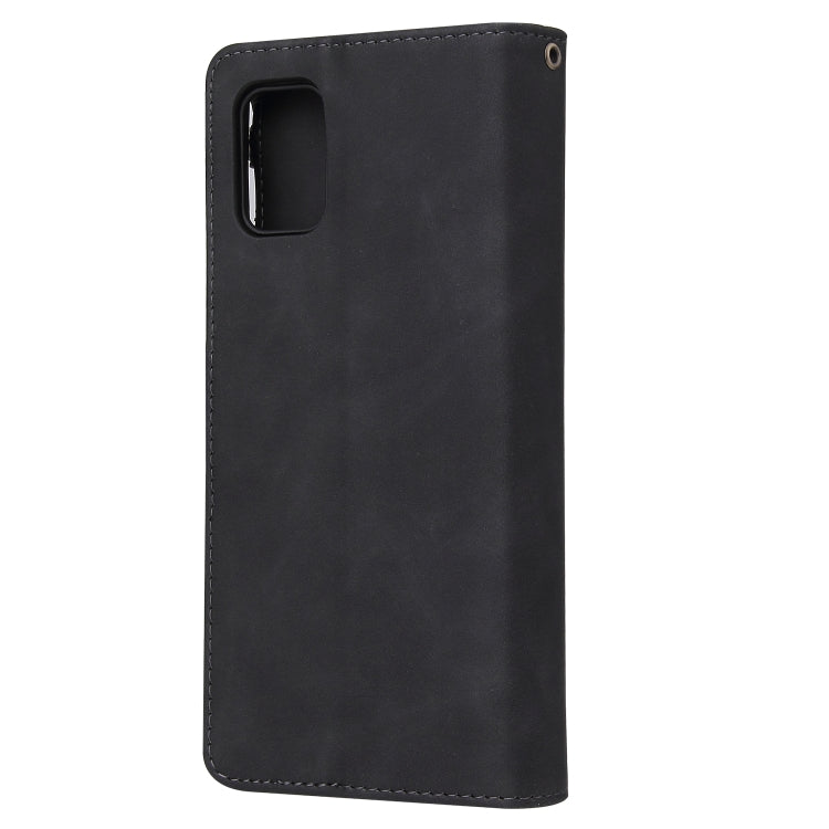 For Samsung Galaxy A31 Multifunctional Frosted Zipper Wallet Leather Phone Case