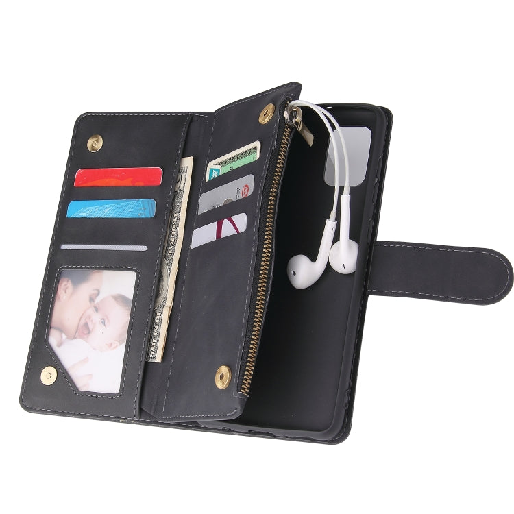 For Samsung Galaxy A31 Multifunctional Frosted Zipper Wallet Leather Phone Case