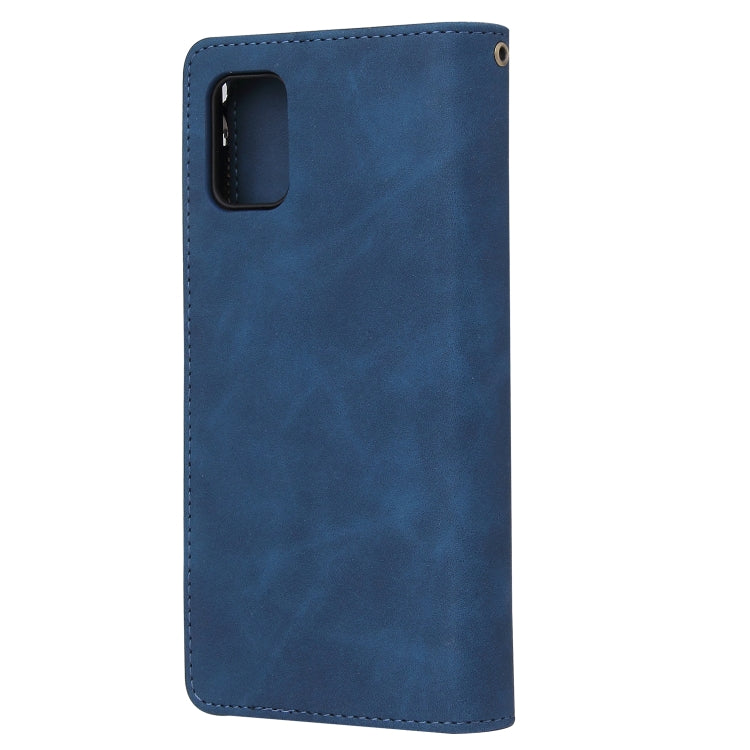 For Samsung Galaxy A31 Multifunctional Frosted Zipper Wallet Leather Phone Case
