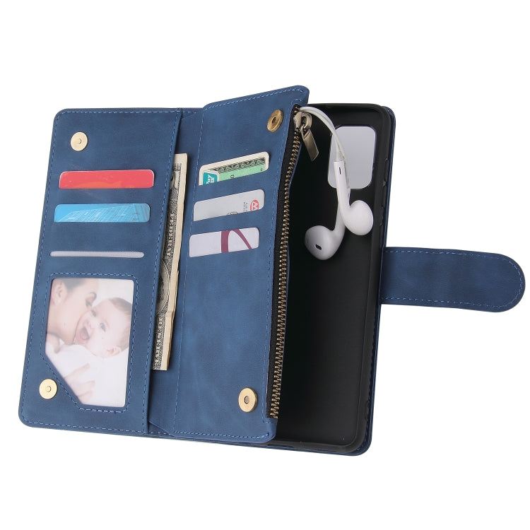 For Samsung Galaxy A31 Multifunctional Frosted Zipper Wallet Leather Phone Case