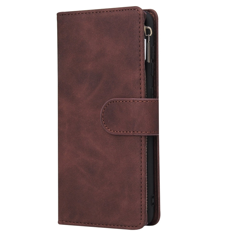 For Samsung Galaxy A31 Multifunctional Frosted Zipper Wallet Leather Phone Case