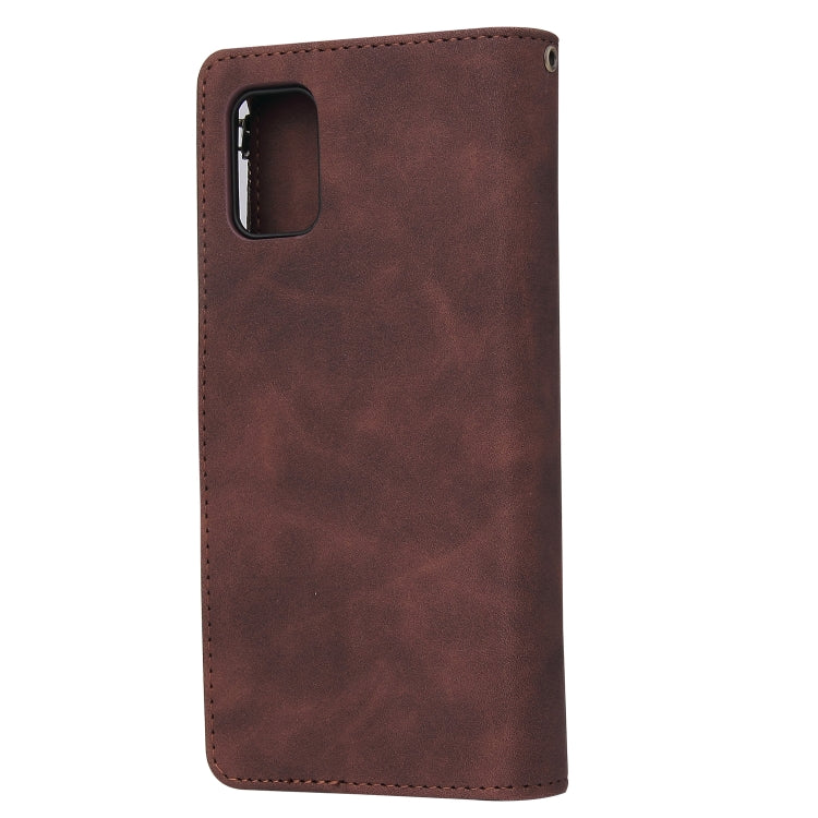 For Samsung Galaxy A31 Multifunctional Frosted Zipper Wallet Leather Phone Case