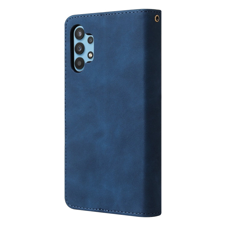 For Samsung Galaxy A32 4G Multifunctional Frosted Zipper Wallet Leather Phone Case