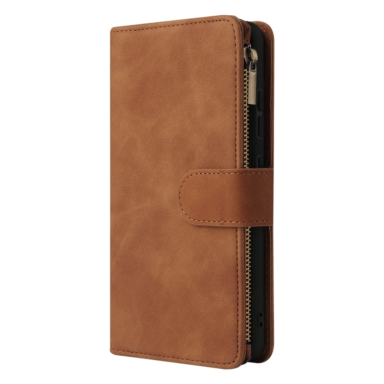 For Samsung Galaxy A32 4G Multifunctional Frosted Zipper Wallet Leather Phone Case