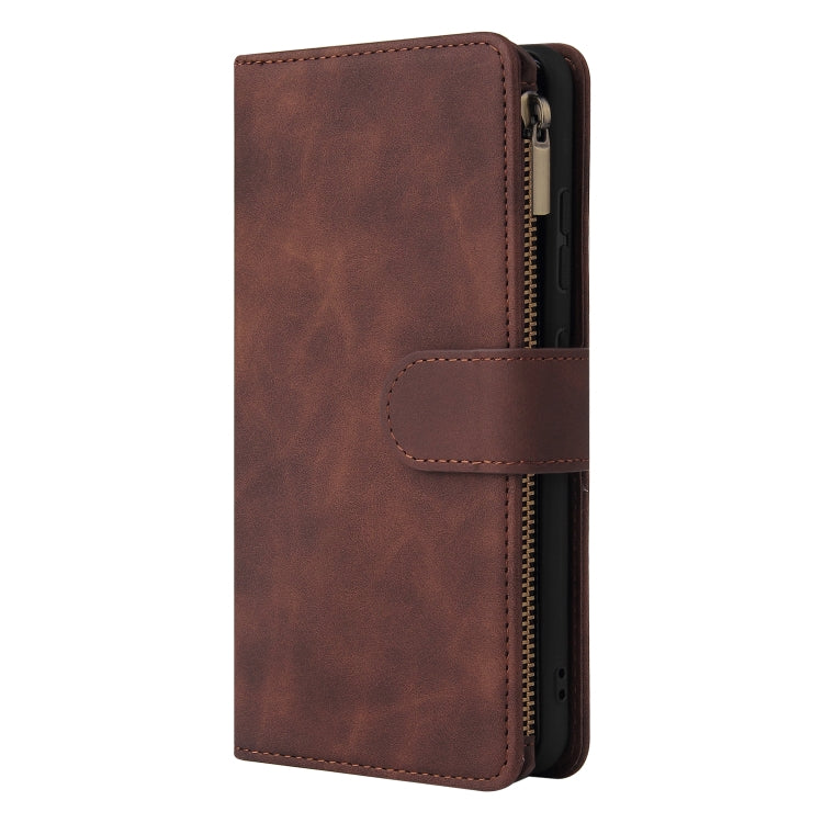 For Samsung Galaxy A32 4G Multifunctional Frosted Zipper Wallet Leather Phone Case