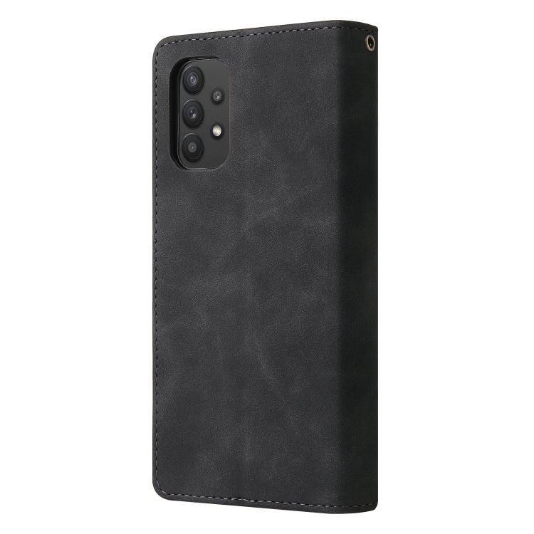 For Samsung Galaxy A32 5G Multifunctional Frosted Zipper Wallet Leather Phone Case