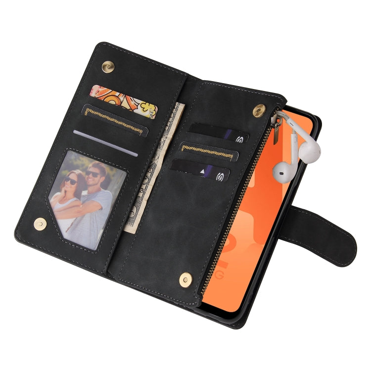 For Samsung Galaxy A32 5G Multifunctional Frosted Zipper Wallet Leather Phone Case