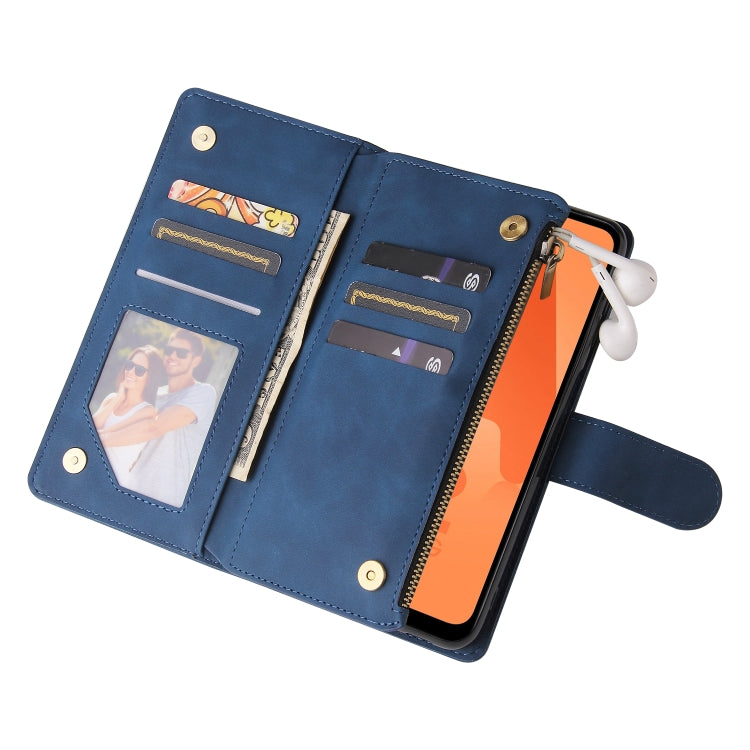 For Samsung Galaxy A32 5G Multifunctional Frosted Zipper Wallet Leather Phone Case