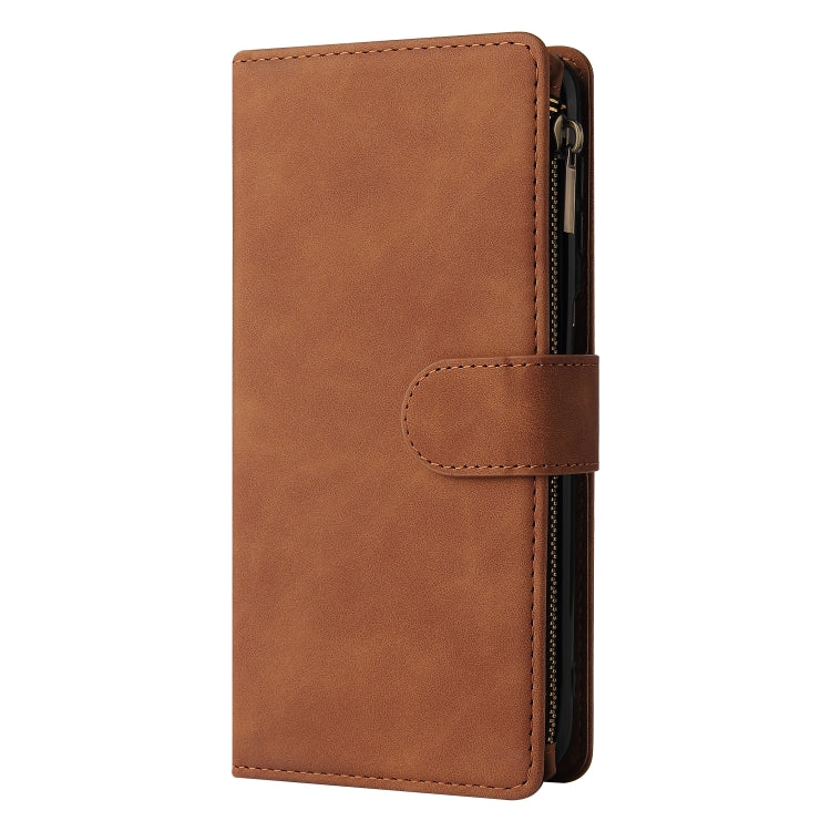 For Samsung Galaxy A32 5G Multifunctional Frosted Zipper Wallet Leather Phone Case