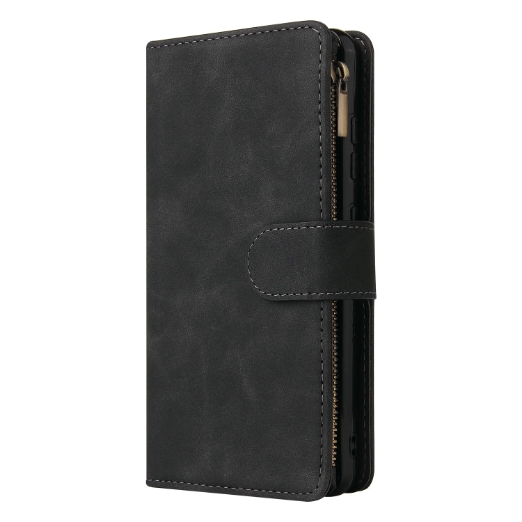 For Samsung Galaxy A52 5G Multifunctional Frosted Zipper Wallet Leather Phone Case
