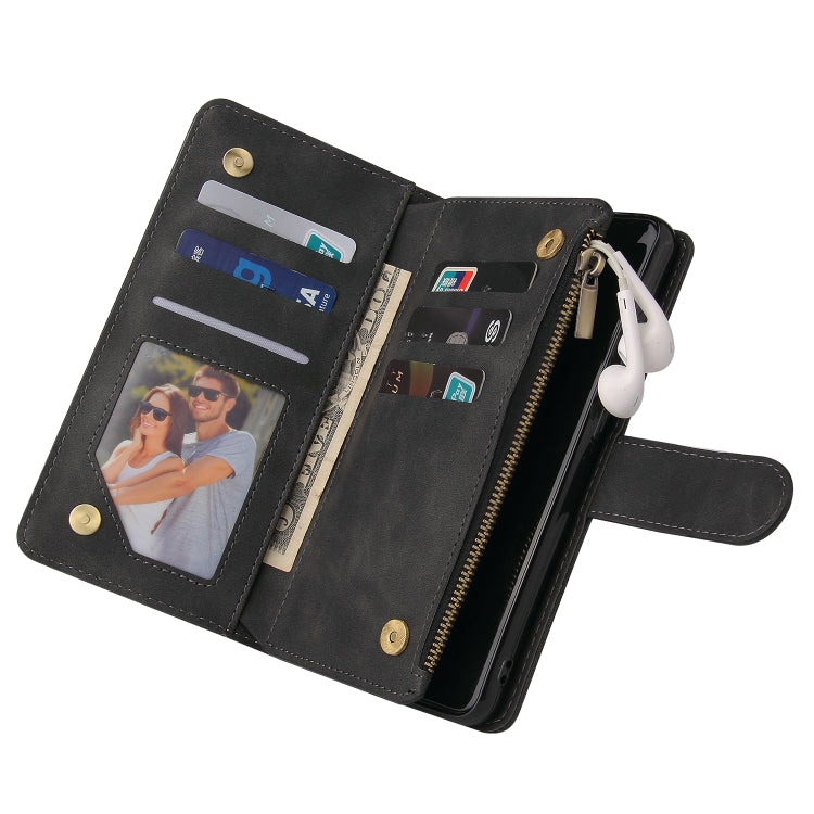 For Samsung Galaxy A52 5G Multifunctional Frosted Zipper Wallet Leather Phone Case