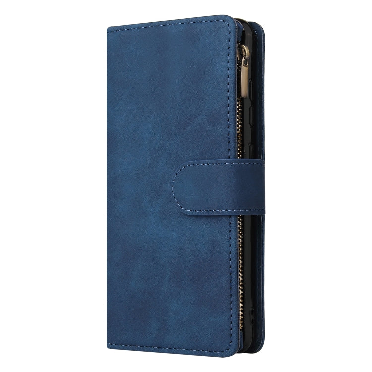 For Samsung Galaxy A52 5G Multifunctional Frosted Zipper Wallet Leather Phone Case