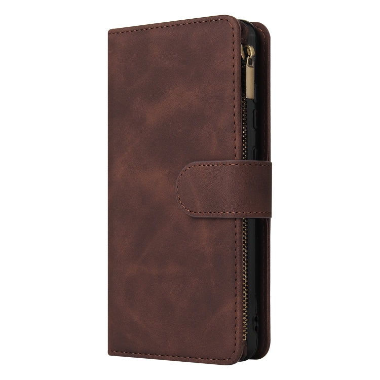 For Samsung Galaxy A52 5G Multifunctional Frosted Zipper Wallet Leather Phone Case