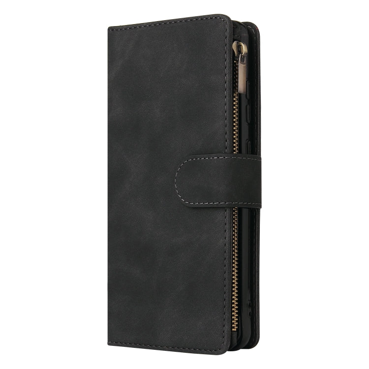 For Samsung Galaxy A72 5G Multifunctional Frosted Zipper Wallet Leather Phone Case