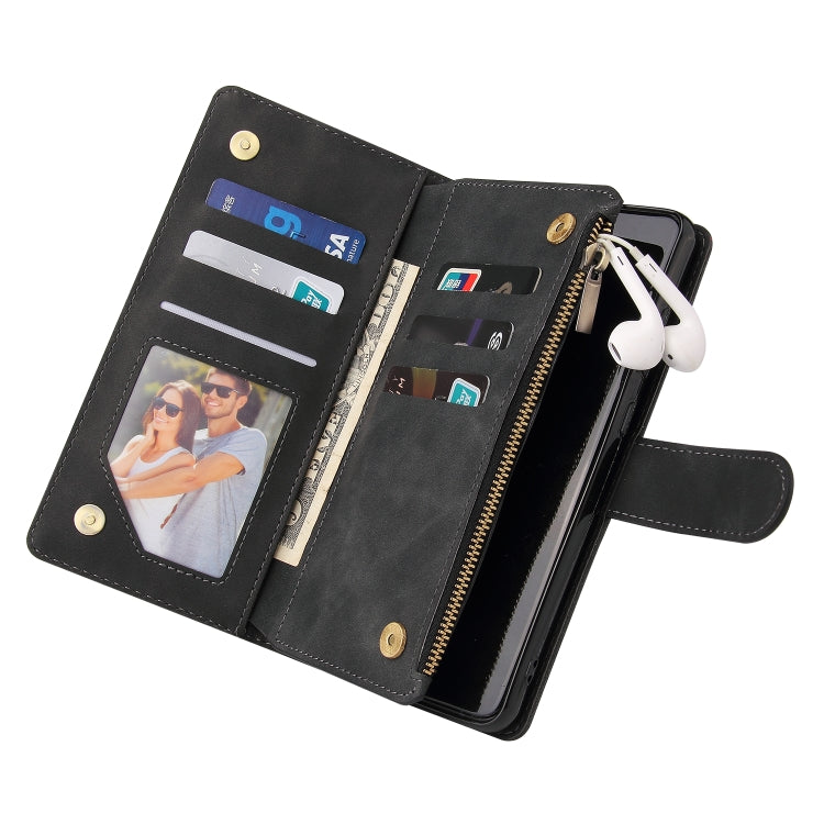 For Samsung Galaxy A72 5G Multifunctional Frosted Zipper Wallet Leather Phone Case
