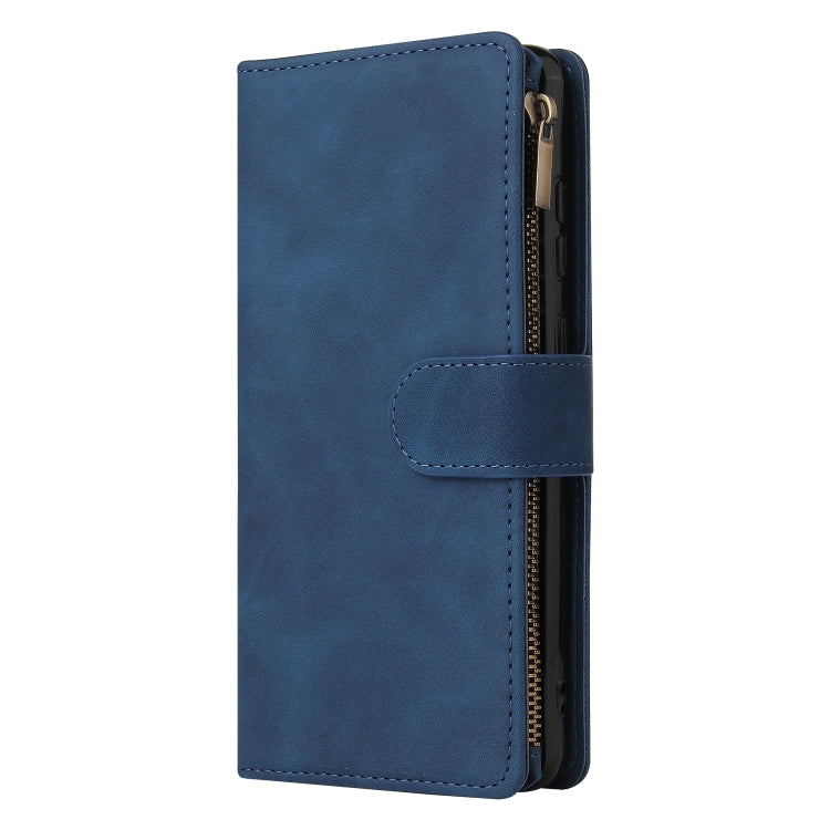 For Samsung Galaxy A72 5G Multifunctional Frosted Zipper Wallet Leather Phone Case