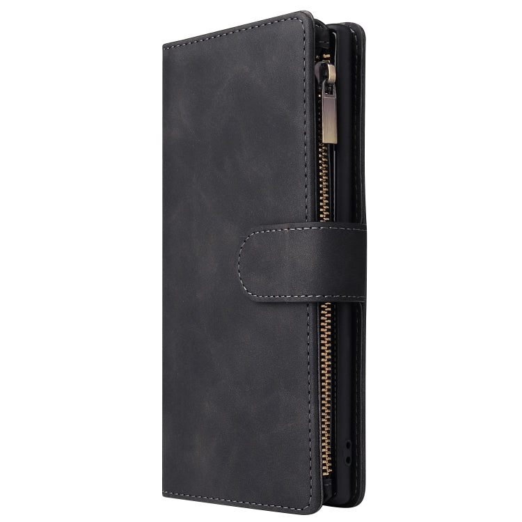 For Samsung Galaxy Note10+ Multifunctional Frosted Zipper Wallet Leather Phone Case