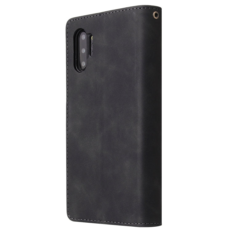 For Samsung Galaxy Note10+ Multifunctional Frosted Zipper Wallet Leather Phone Case