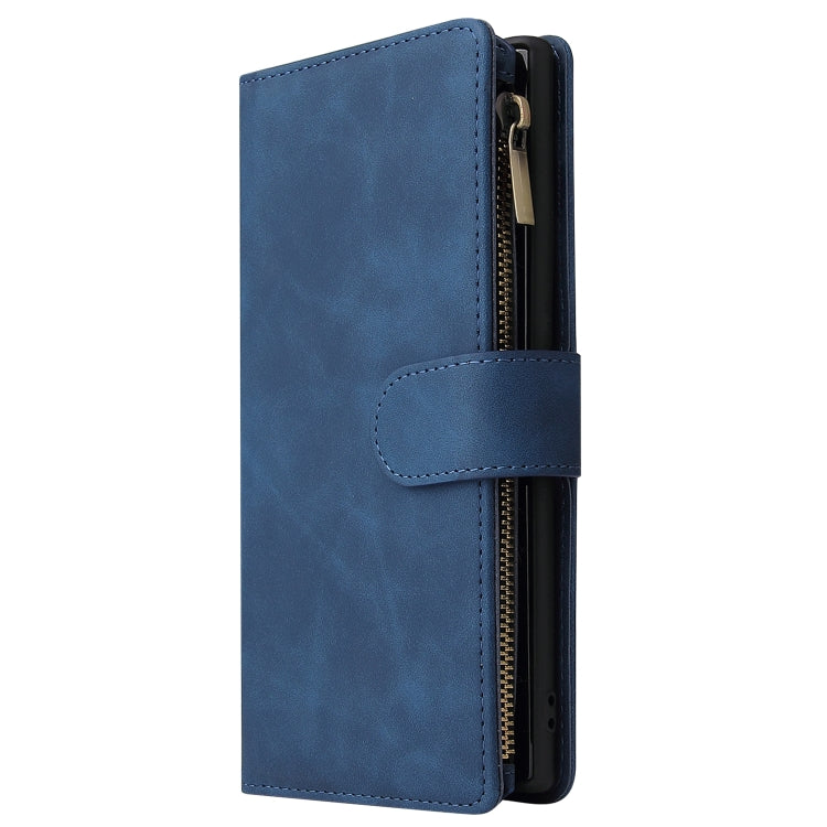 For Samsung Galaxy Note10+ Multifunctional Frosted Zipper Wallet Leather Phone Case