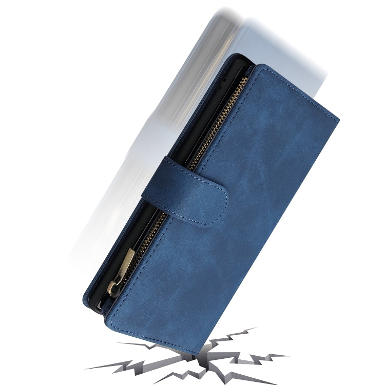 For Samsung Galaxy Note10+ Multifunctional Frosted Zipper Wallet Leather Phone Case