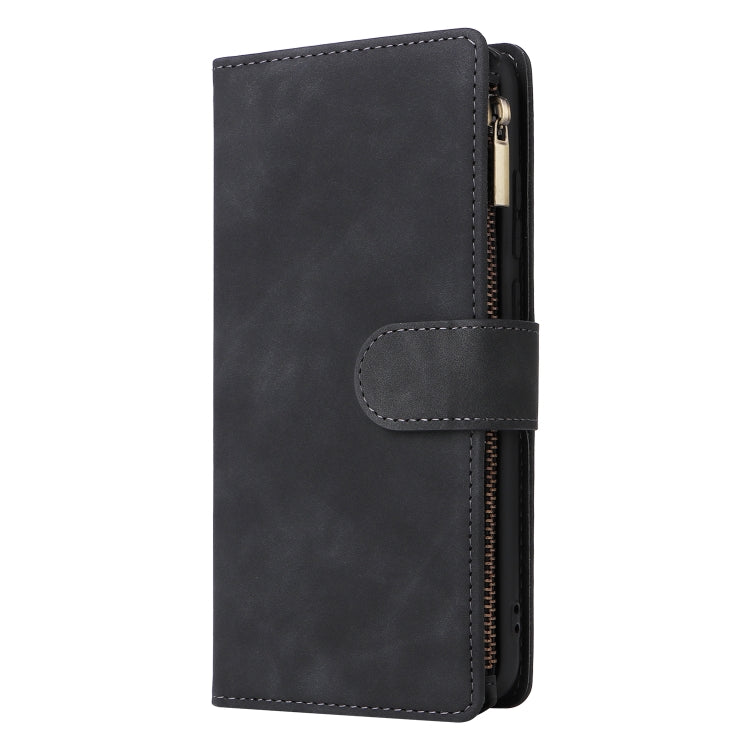 For Samsung Galaxy A04e Multifunctional Frosted Zipper Wallet Leather Phone Case