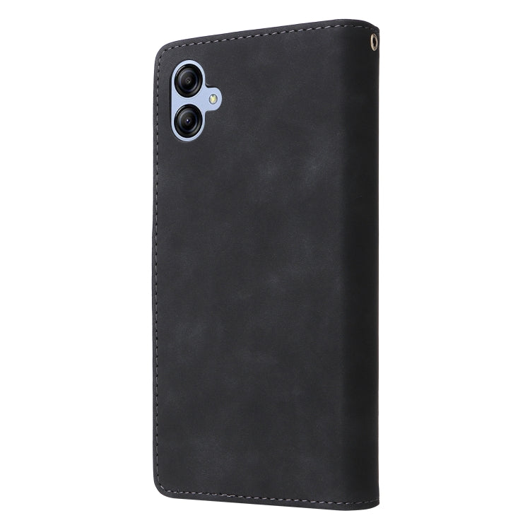 For Samsung Galaxy A04e Multifunctional Frosted Zipper Wallet Leather Phone Case