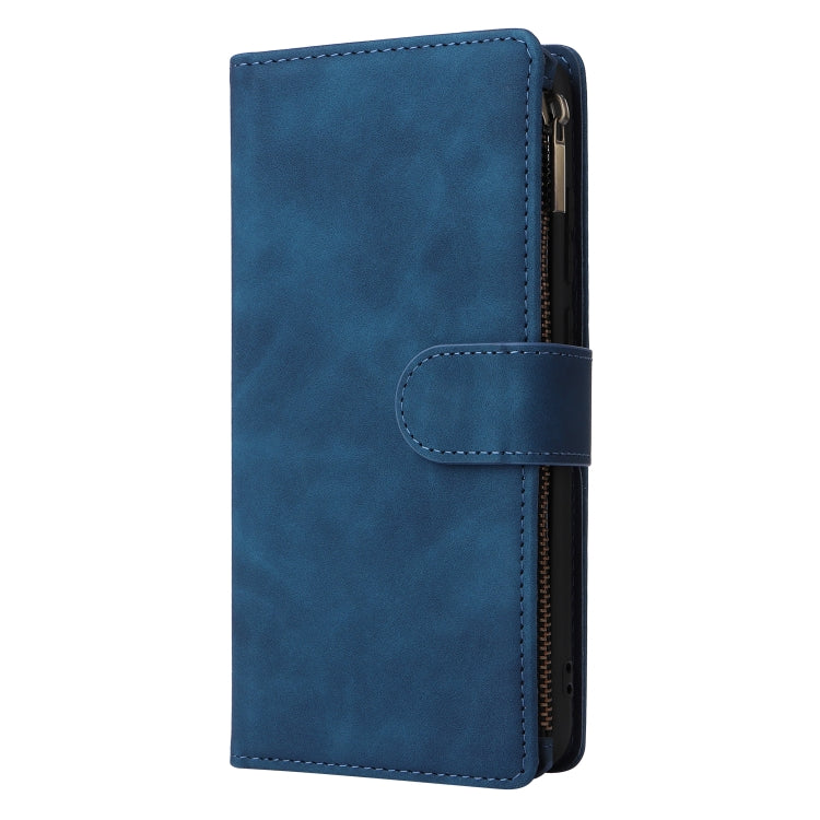 For Samsung Galaxy A04e Multifunctional Frosted Zipper Wallet Leather Phone Case