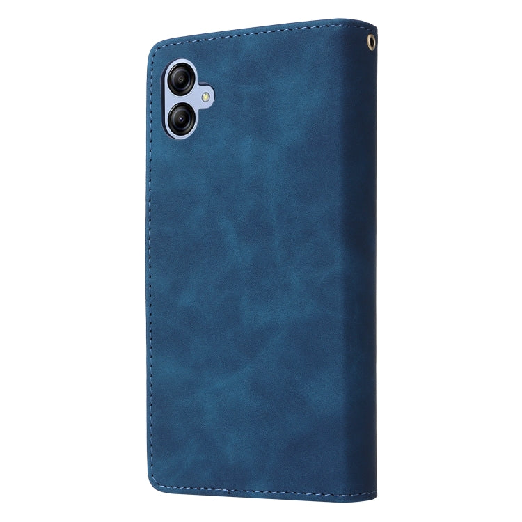 For Samsung Galaxy A04e Multifunctional Frosted Zipper Wallet Leather Phone Case
