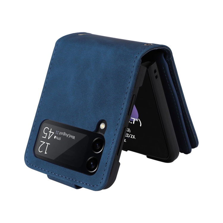 For Samsung Galaxy Z Flip3 5G Multifunctional Frosted Zipper Wallet Leather Phone Case