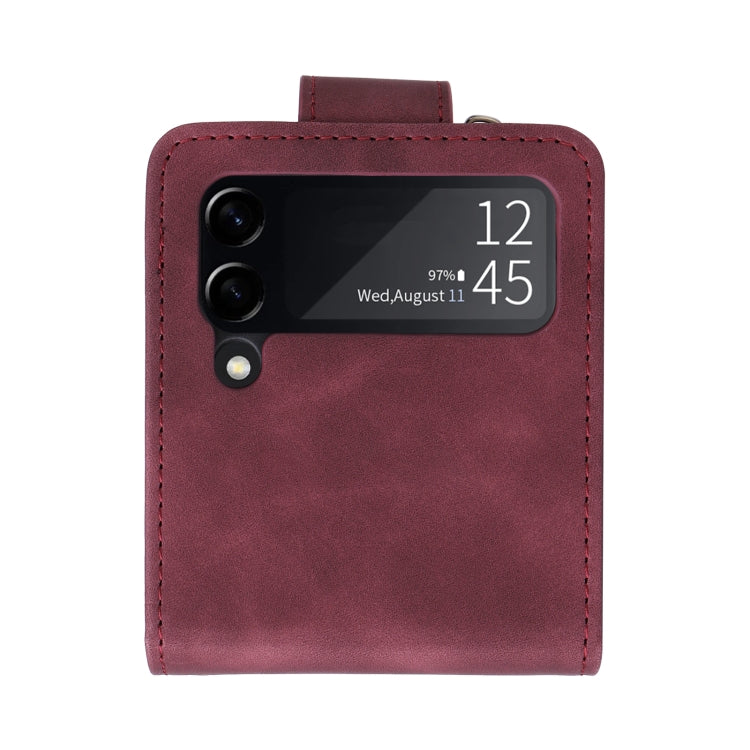 For Samsung Galaxy Z Flip3 5G Multifunctional Frosted Zipper Wallet Leather Phone Case