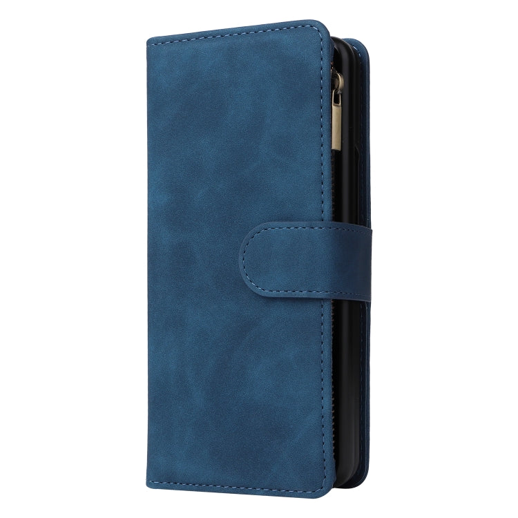 For Samsung Galaxy Z Fold3 5G Multifunctional Frosted Zipper Wallet Leather Phone Case